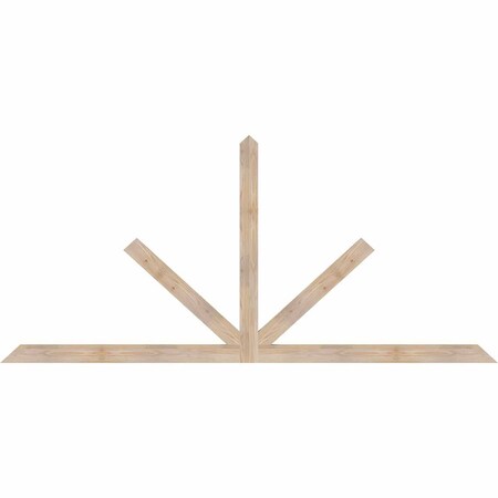 Ekena Millwork Saratoga Smooth Timber Gable Bracket, Douglas Fir, 96"W x 44"H x 1 1/2"D x 3 1/2"F, 11/12 Pitch GBW096X44X0204SAR00SDF